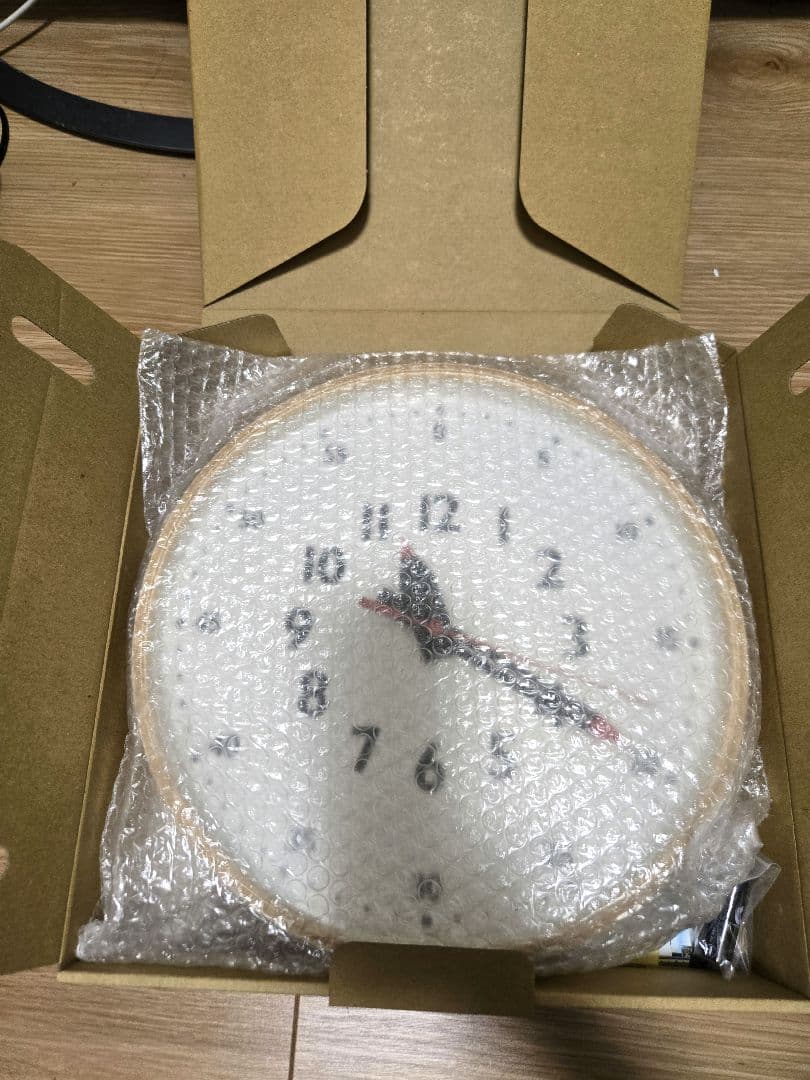 【未使用】fun pun clock 30cm ナチュラル レムノスACTUS
