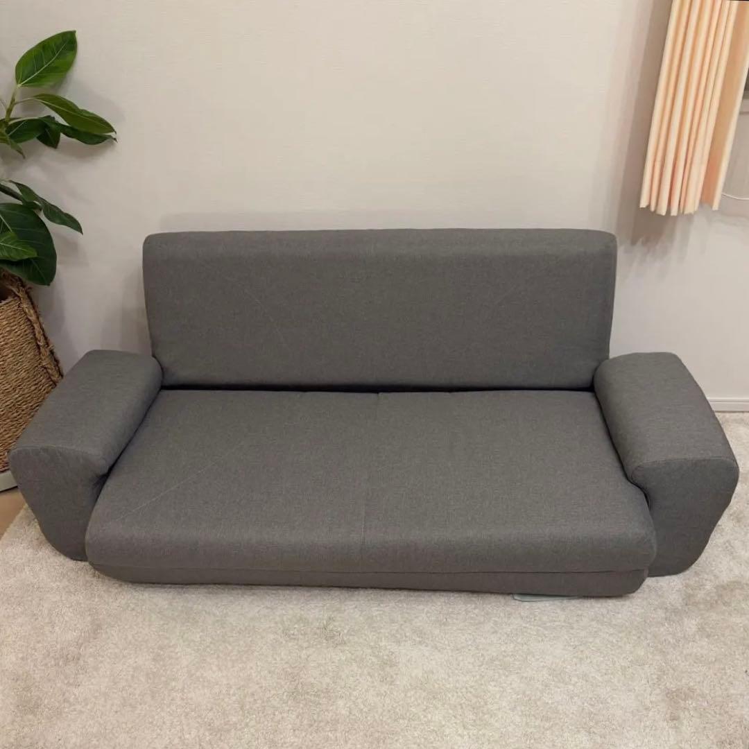 ソファベッド モールド成形 シンプルデザイン グレー