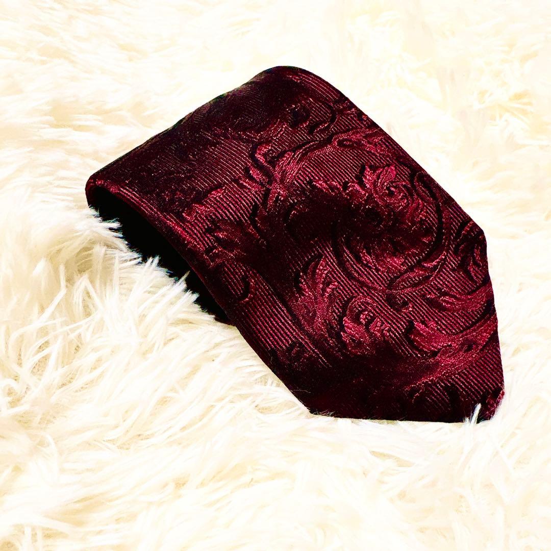 GIANNI VERSACE バーガンディ ネクタイ