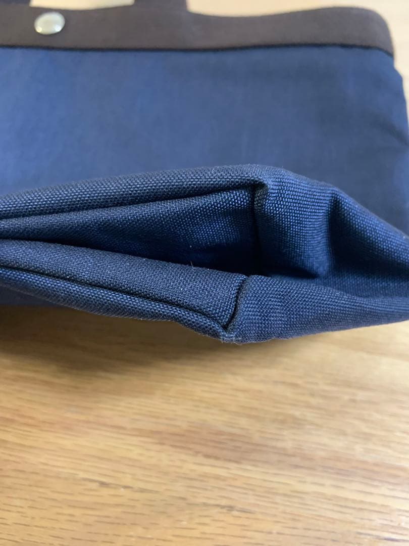 エルベシャプリエ ネイビー×モカ　704C トートバッグ