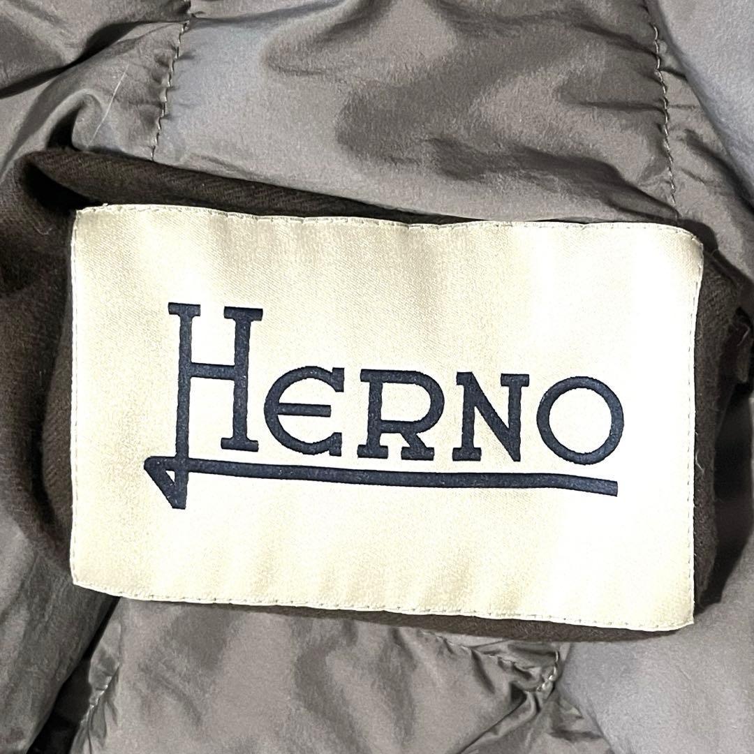 HERNO ヘルノ リバーシブル ダウンコート ライトダウン ロング M