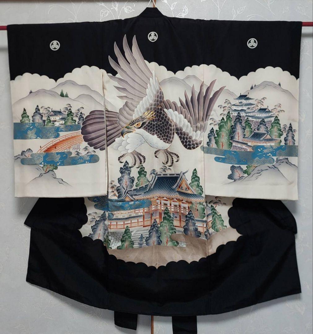 NA922アンティーク子供着物正絹着丈97センチ裄丈47センチ美品綺麗