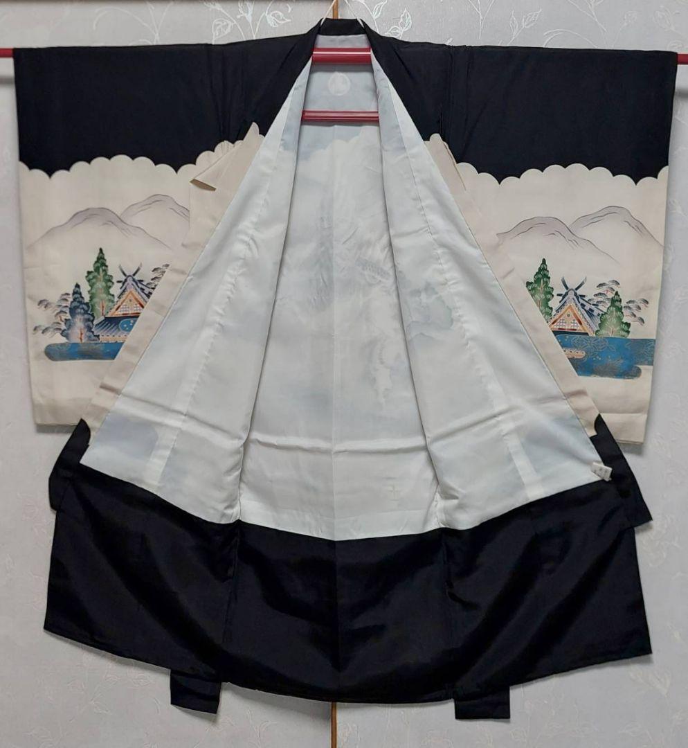 NA922アンティーク子供着物正絹着丈97センチ裄丈47センチ美品綺麗