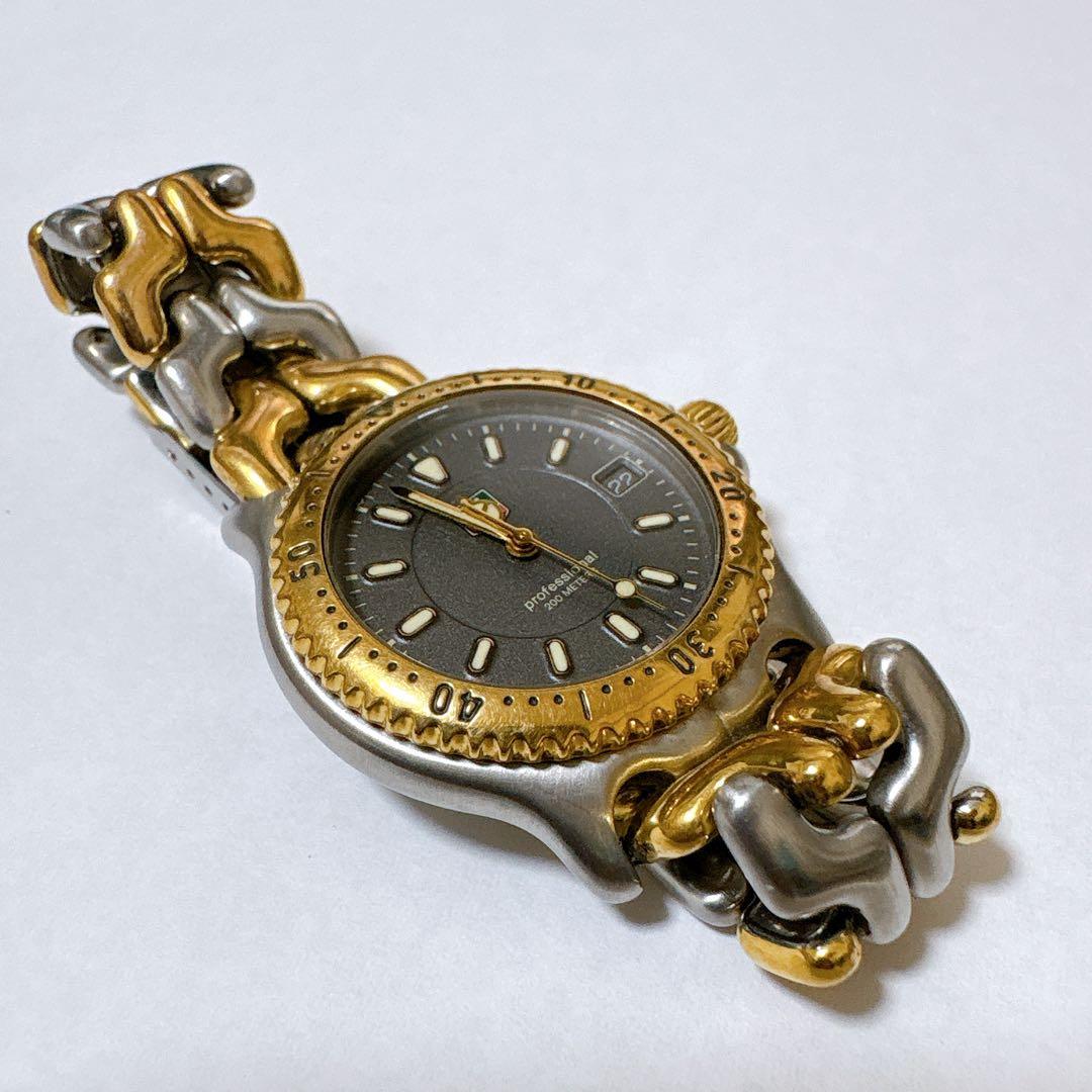 動作未確認 タグホイヤー WG1120-K0アナログクォーツ腕時計 ダークグレー