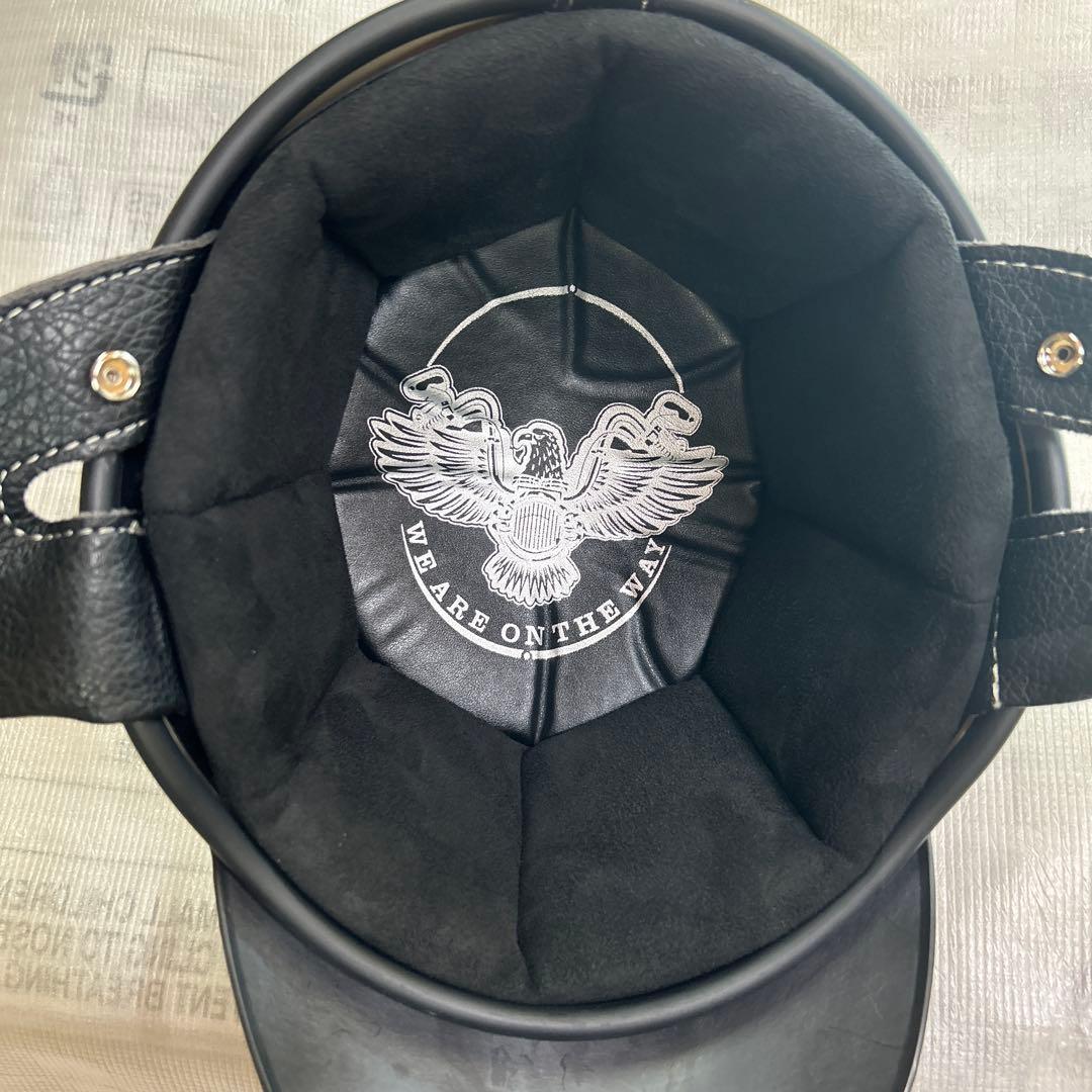 ショーティー　ハーフヘルメット　オーシャンビートルタイプ　エイジング加工仕上げ