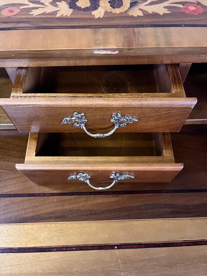 イタリア家具　象嵌　ライティングビューロー　アンティーク　デスク　北欧　机