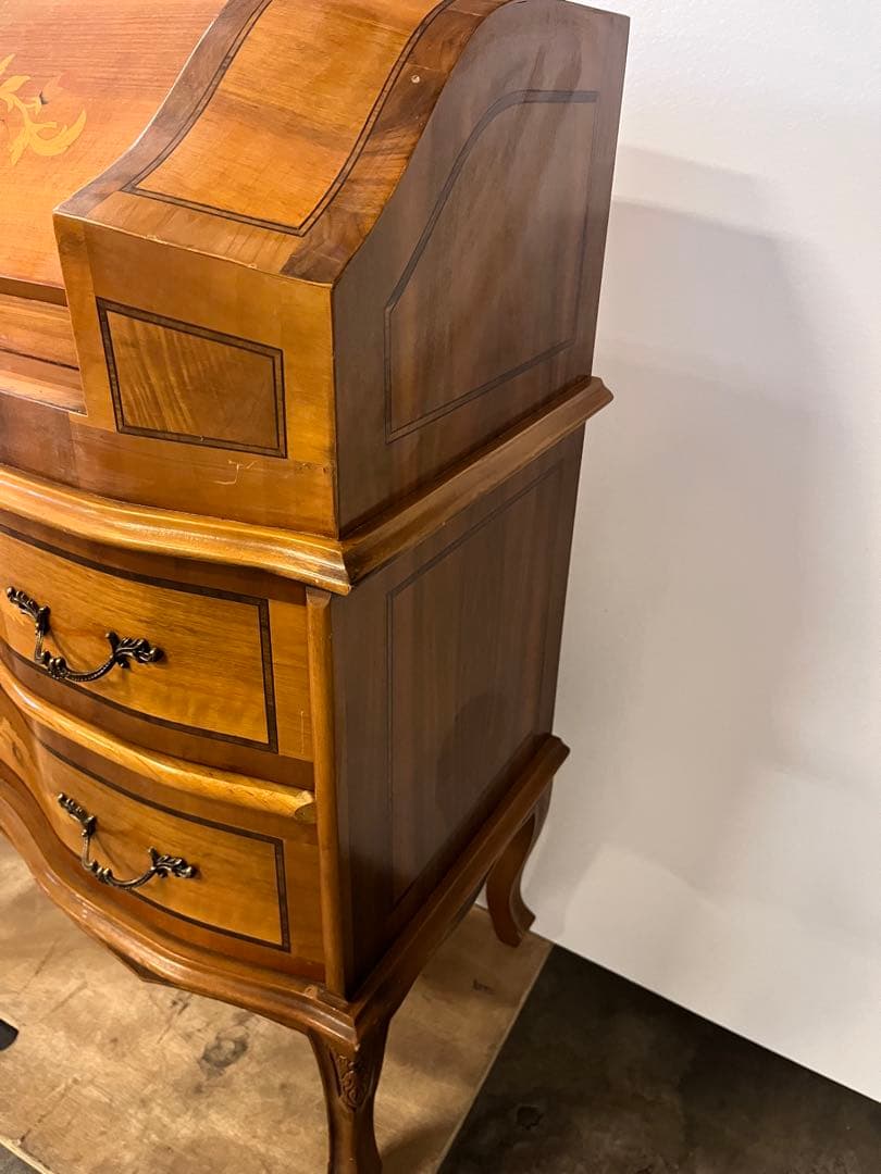 イタリア家具　象嵌　ライティングビューロー　アンティーク　デスク　北欧　机