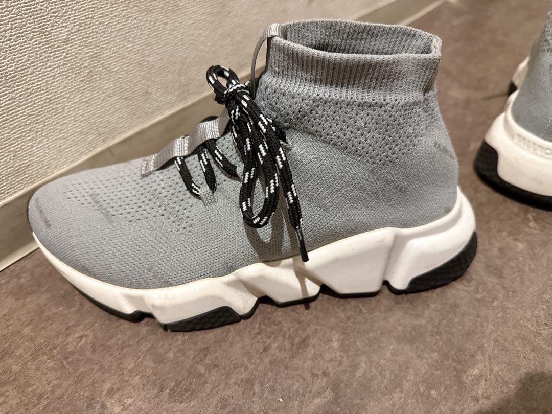 【美品】バレンシアガ　グレー ソックススニーカー 36