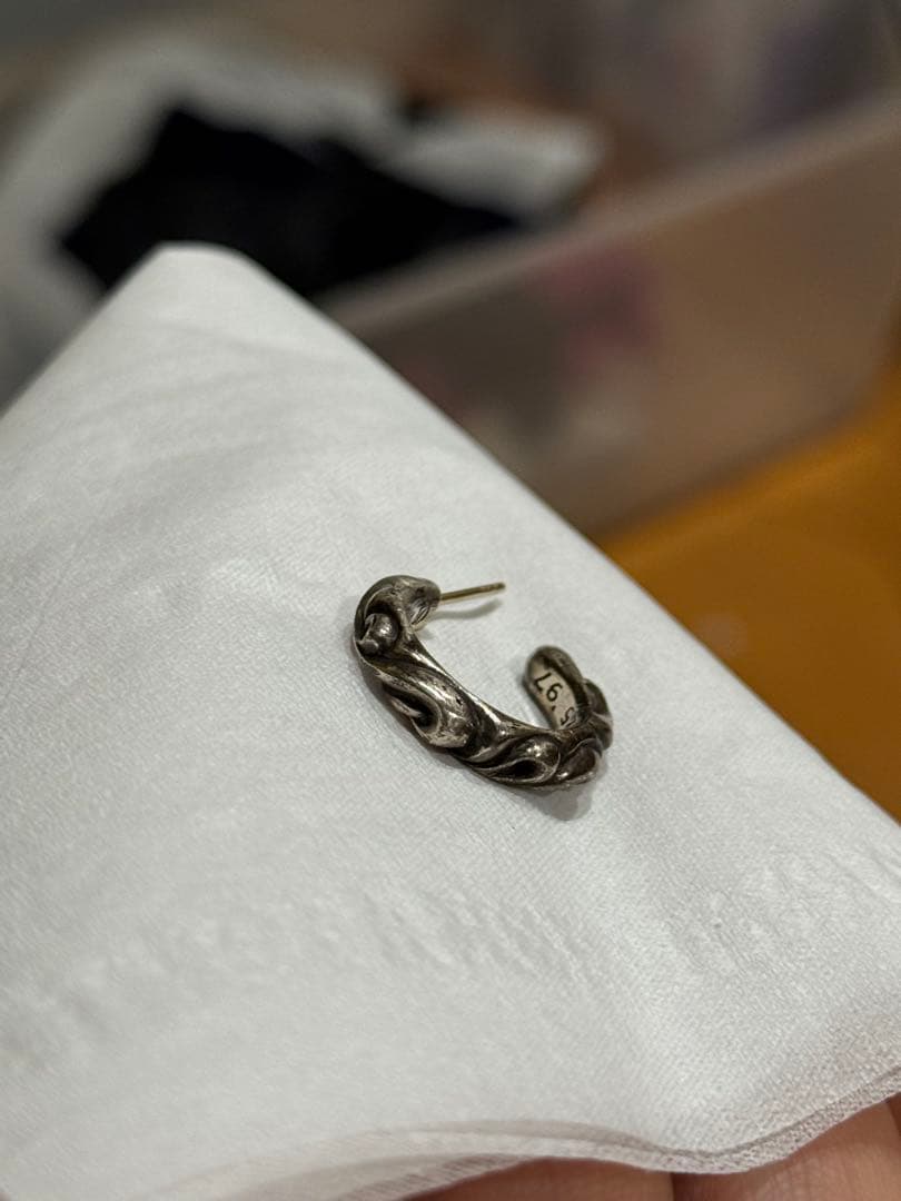 CHROME HEARTS シルバー ツイストピアス(片耳用)