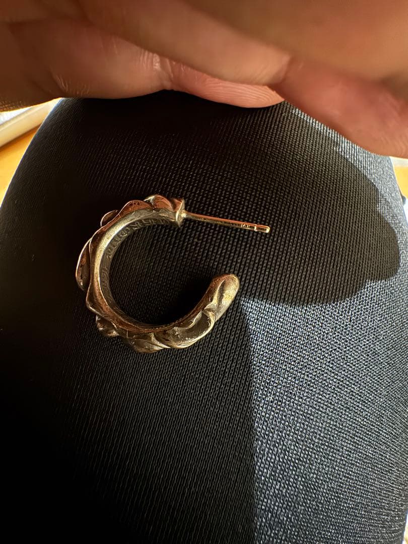 CHROME HEARTS シルバー ツイストピアス(片耳用)