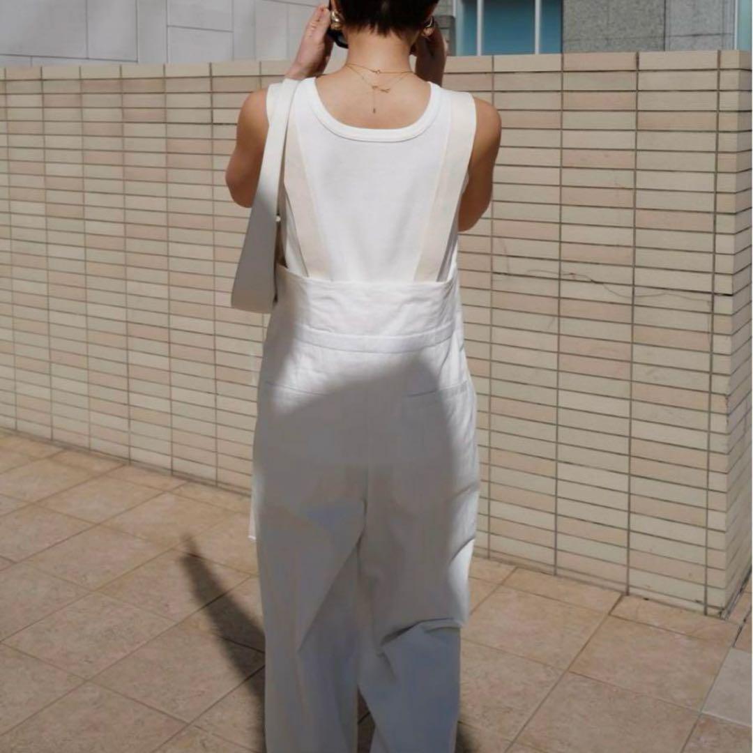 machatt 2way サロペット　ホワイト　マチャット　パンツ