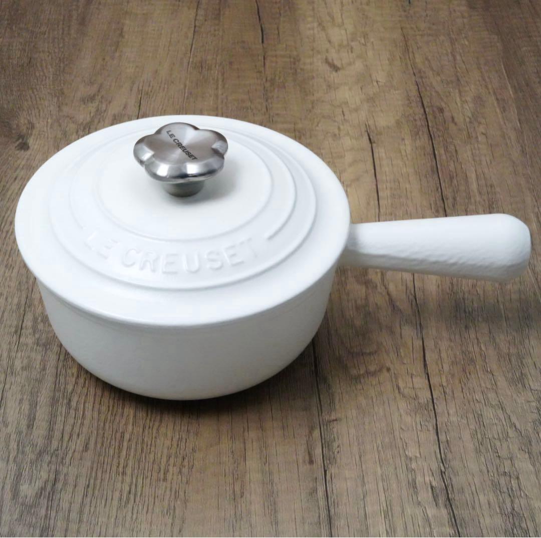 【美品】LE CREUSET　ソースパン　コットン　16cm フラワーツマミ