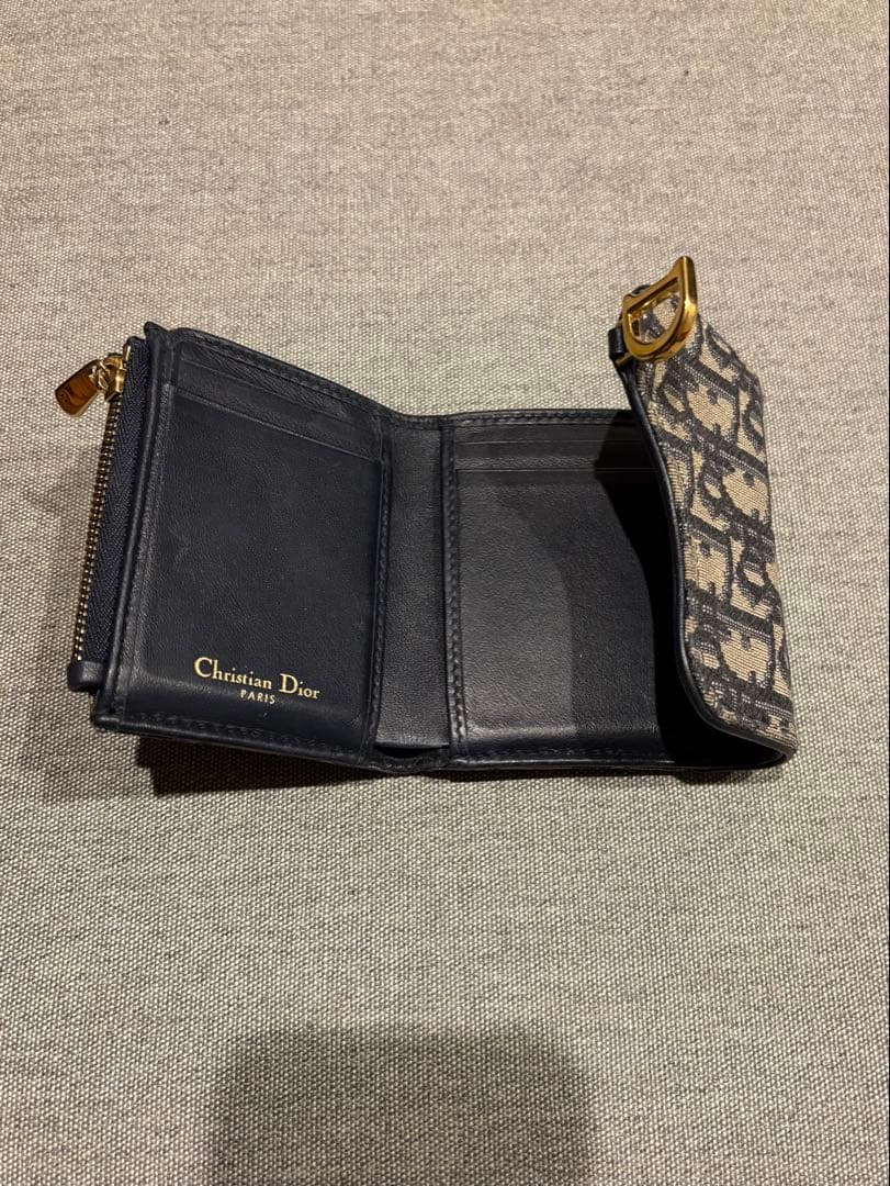 Christian Dior Saddle Lotus ウォレット