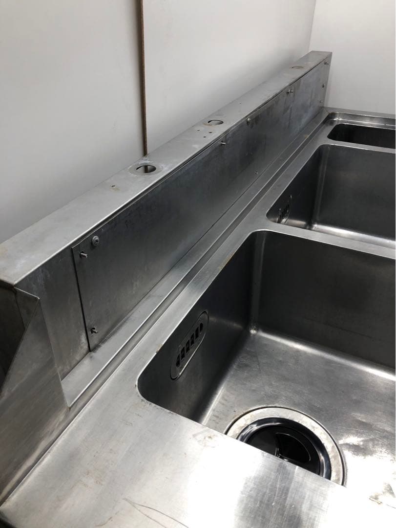 ☆地域限定送料無料☆ソイルド ニ槽　シンク　幅1300 ステンレス　業務用