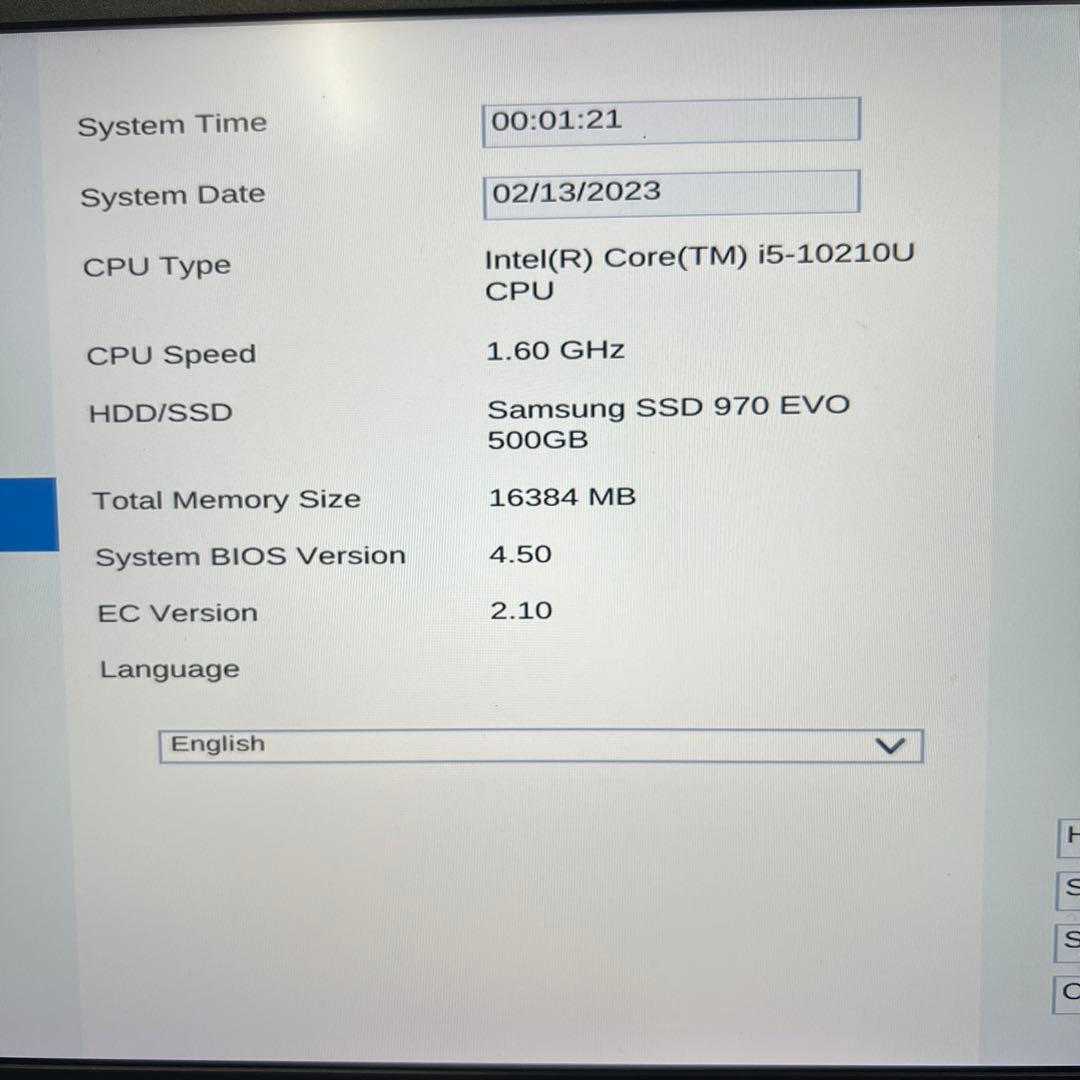 dynabook G83/FR バッテリー残量0