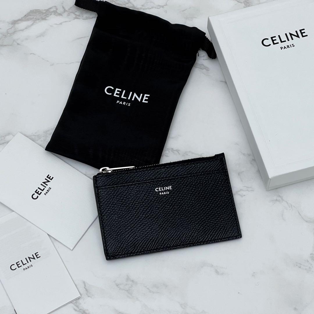 セリーヌ ジップ付きカードホルダー ケース 現行品 ブラック
