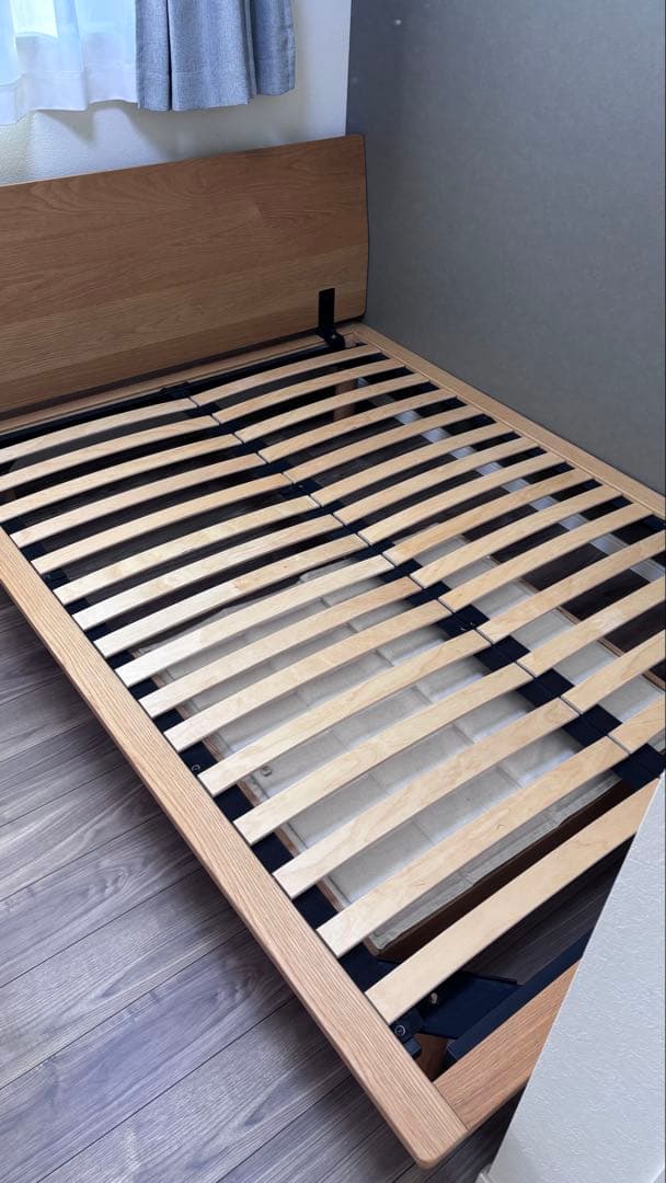 無印木製ダブルベッドフレーム