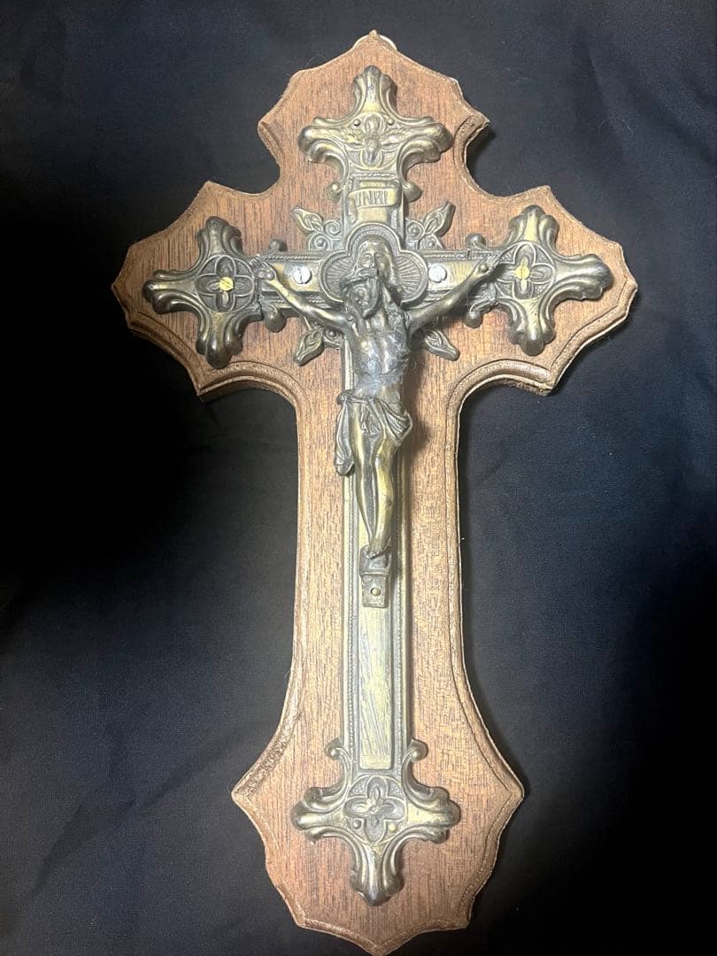 アンティーク　オブジェ　教会　宗教　十字架