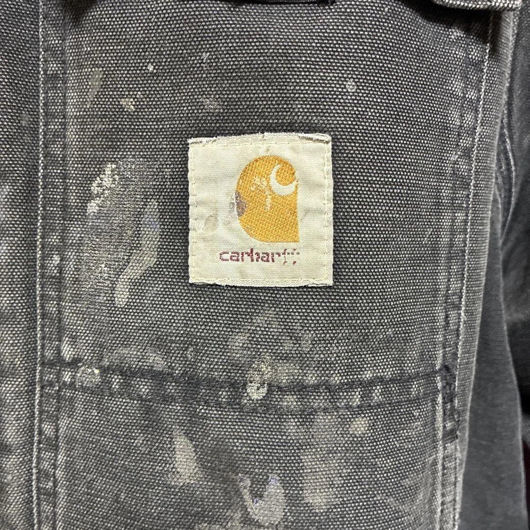 鬼フェードカーハートボロダークグレー デトロイトジャケットBORO古着