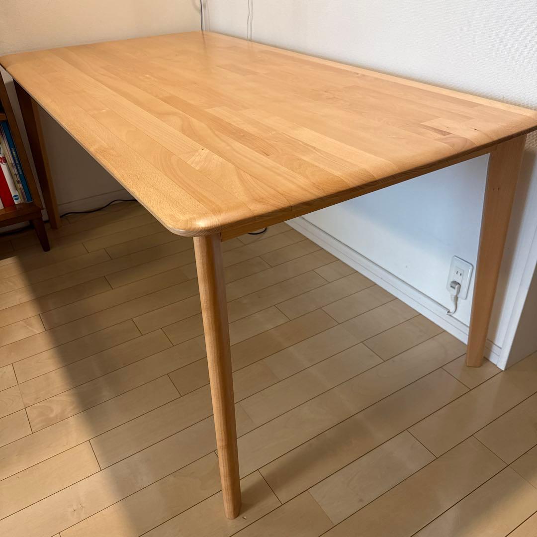 ニトリ 165×85×70 ナチュラルウッド 長方形テーブル