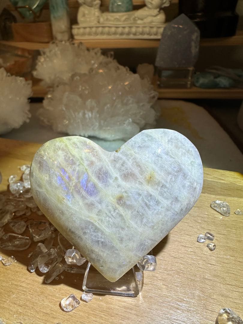 ムーンストーンハート型②天然石