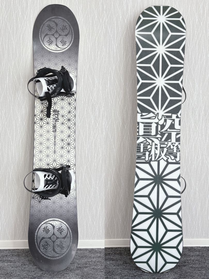 59美品❗️超豪華❗️眞空雪板等/ 風眞モデル メンズスノーボードセット★155cm