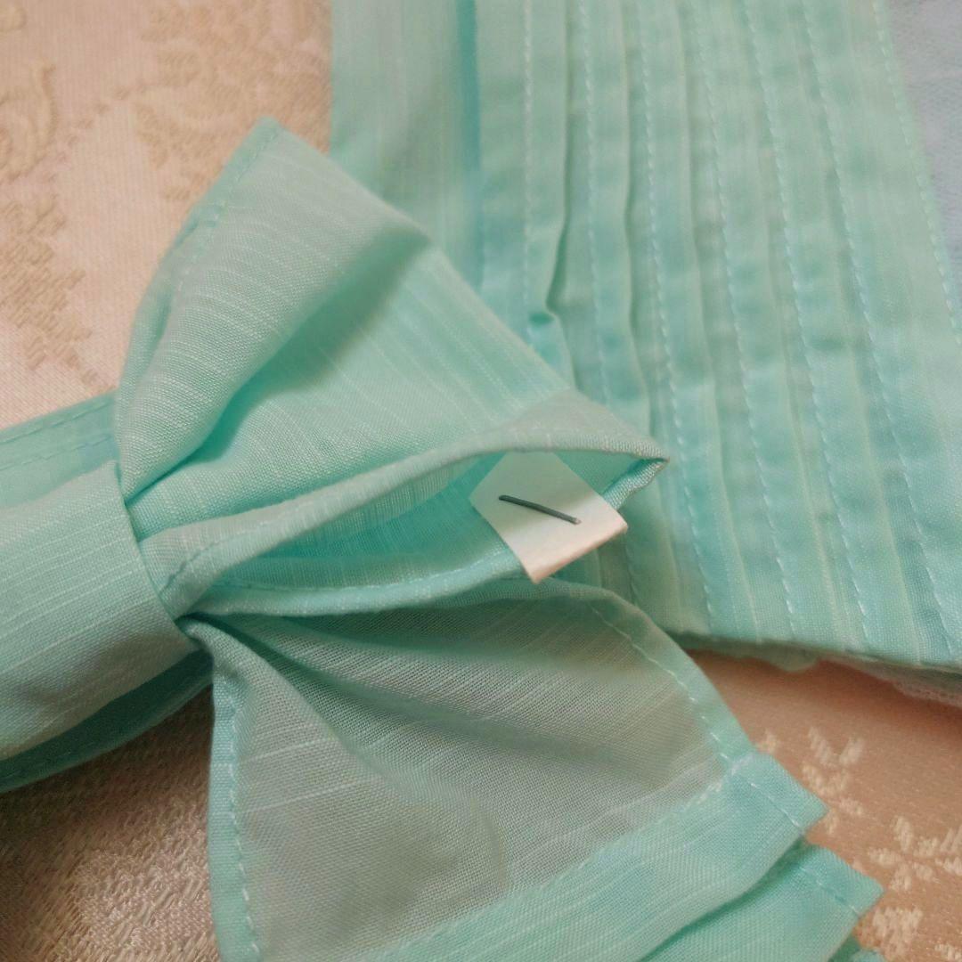 メゾピアノ　紫陽花刺繍ドレス　ワンピース　チュール　ミント　フォーマル　130