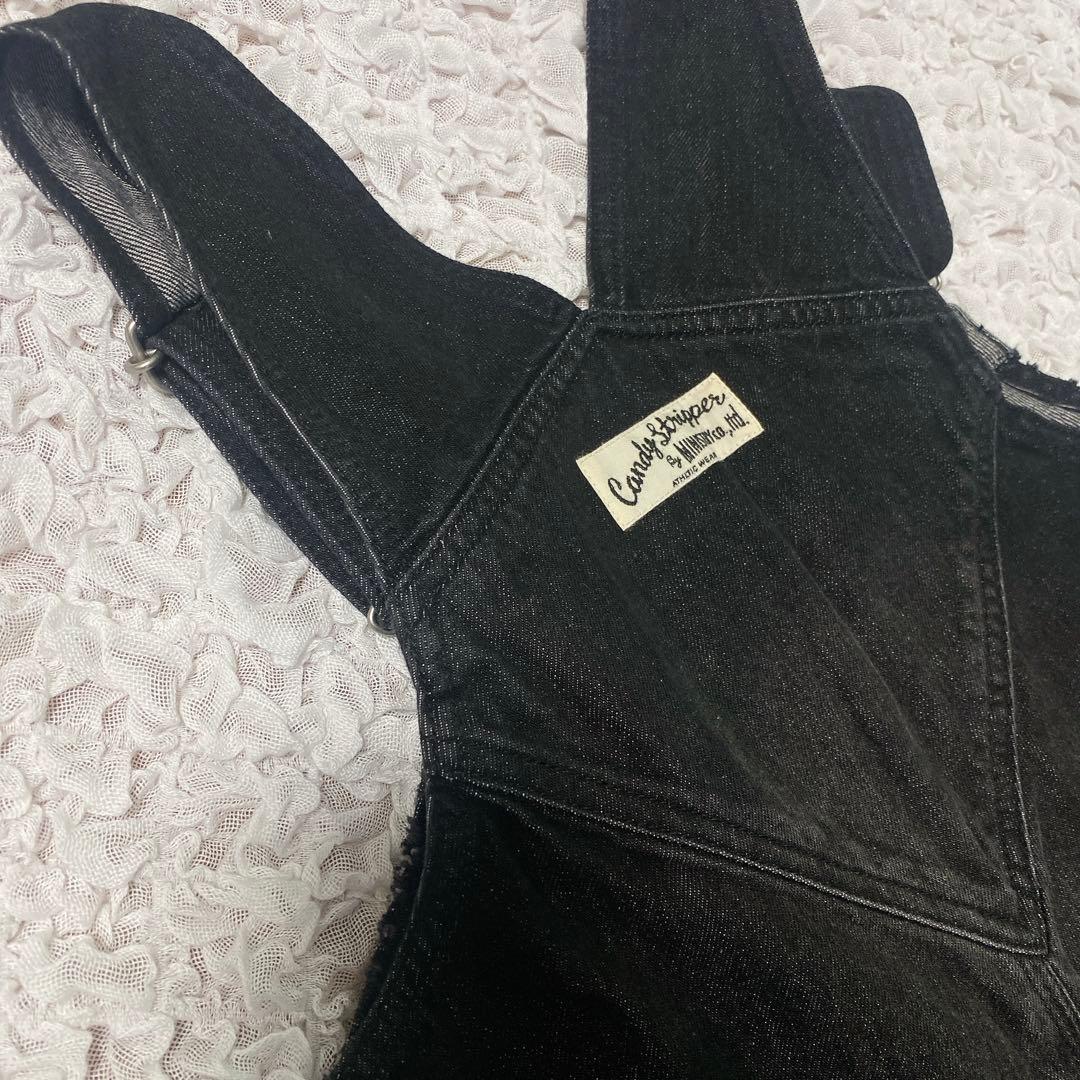 新品 完売品✩.*˚CANDY STRIPPER ダメージデニム サロペット 黒