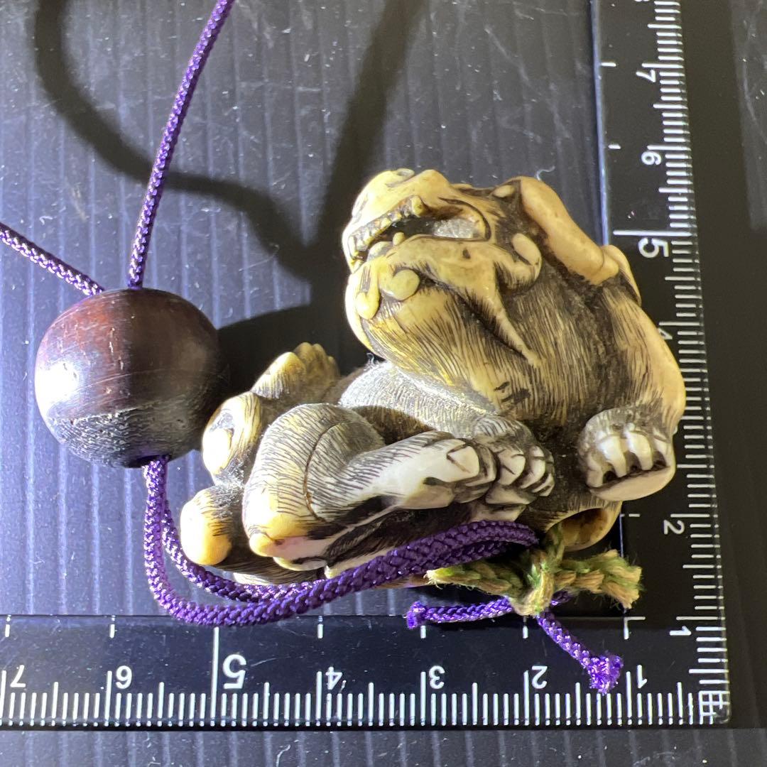 江戸時代　極上盛上鷲内梨地　五段大振印籠　極上獅子根付　東Y7-0812⭐︎2F