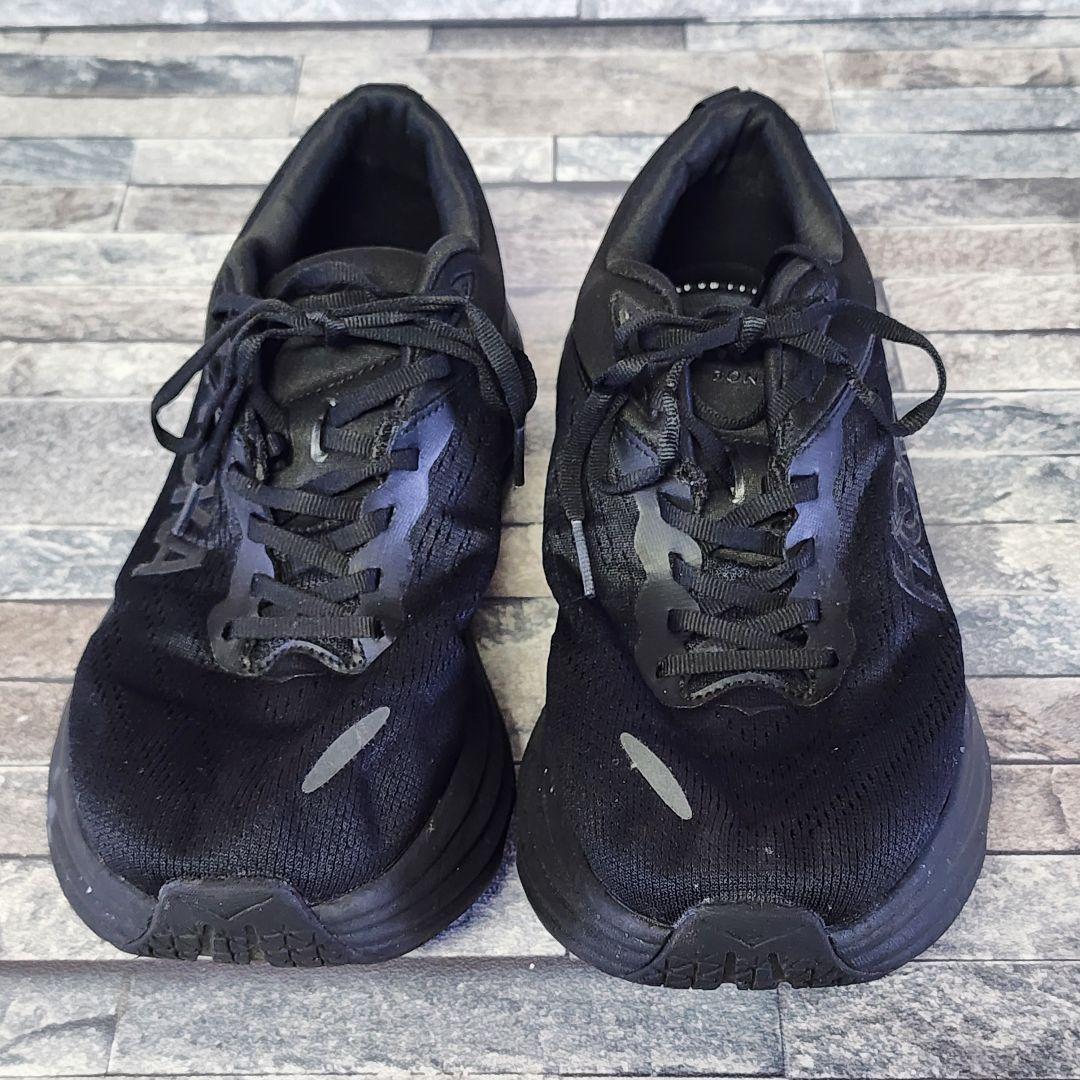 ホカ オネオネ BONDI8 ボンダイ8 ローカット スニーカー 黒 靴 25