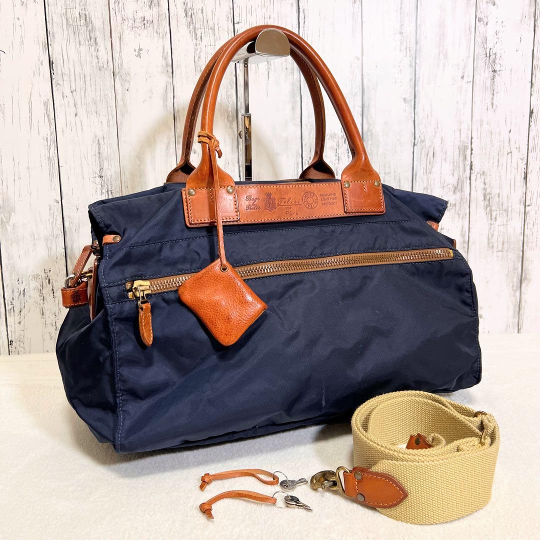 定番人気✨️フェリージ 2way ボストンバッグ ビジネス 旅行バッグ.