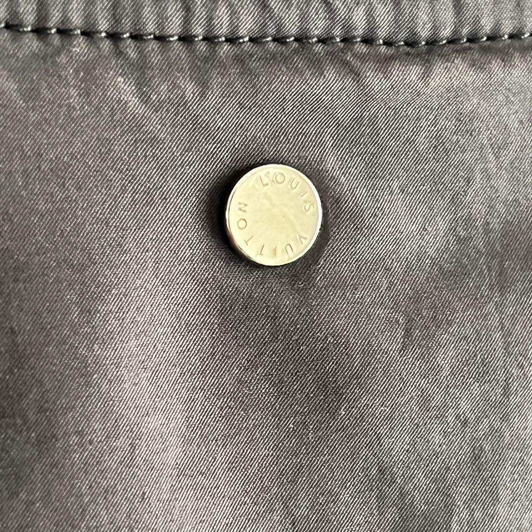 【希少】ルイヴィトン　ボンバージャケット　レザー切り替え　フロントロゴ　黒　48