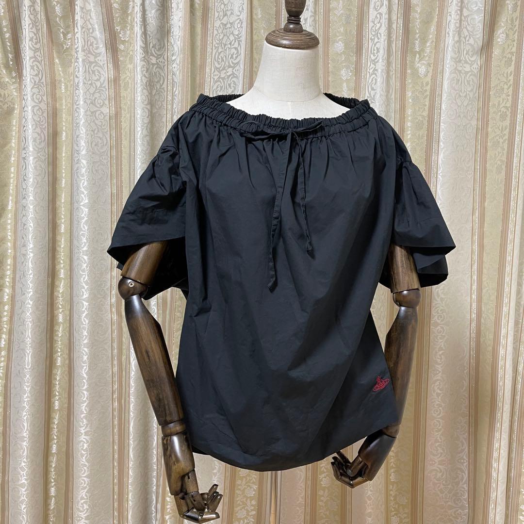 新品　ヴィヴィアン Vivienne　シャツ　刺繍ブラウス　黒