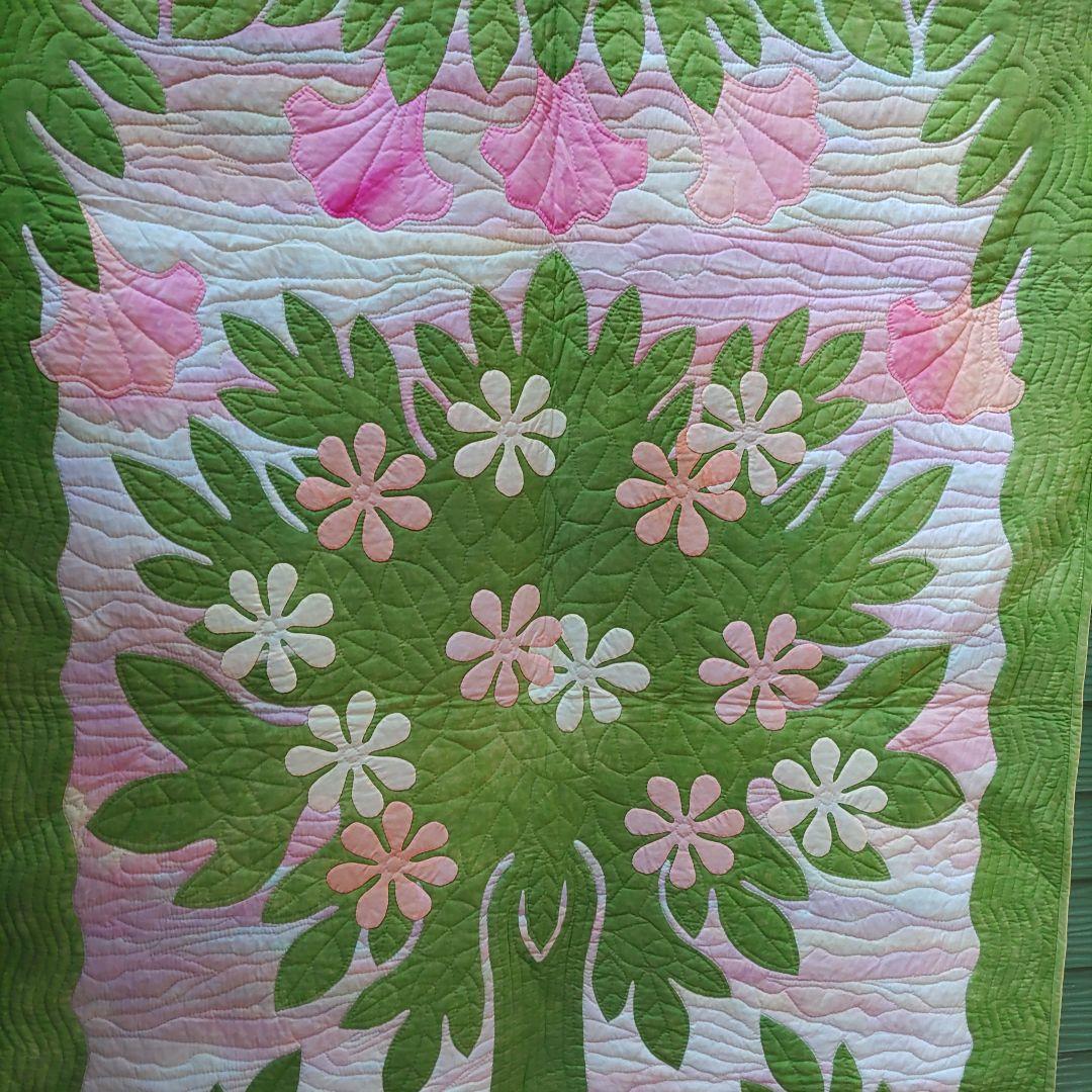 ハンドメイド　ハワイアンキルトタペストリー