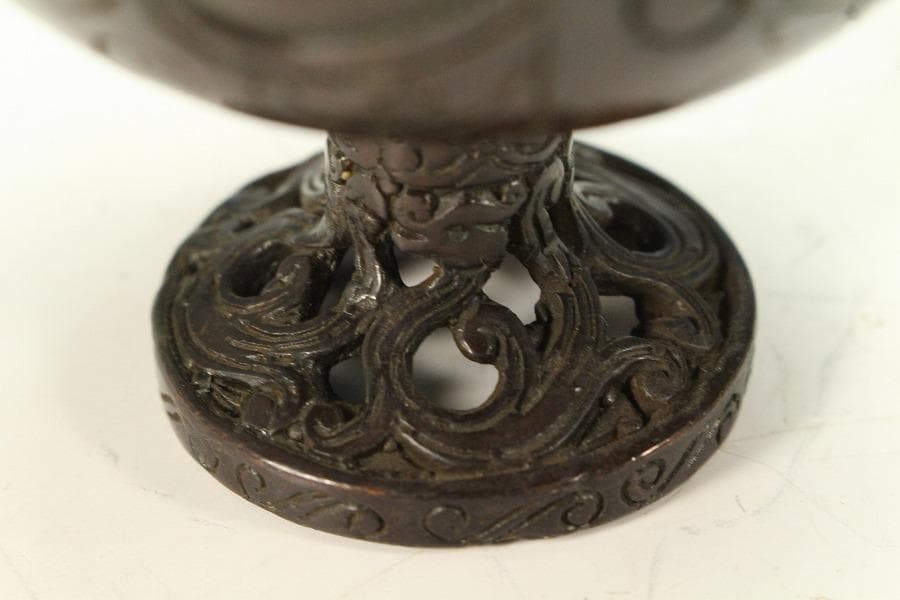 仏教美術 古銅 博山炉 香炉(K-LC973)