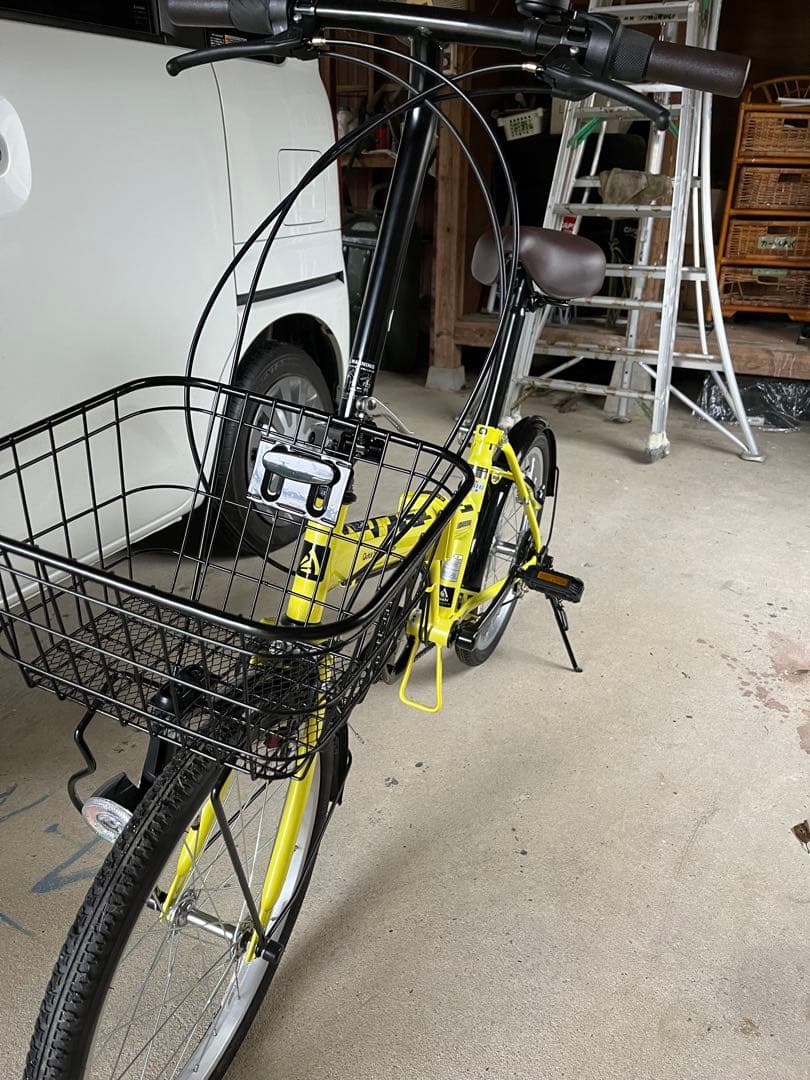 新品未使用　折りたたみ自転車(黄色)