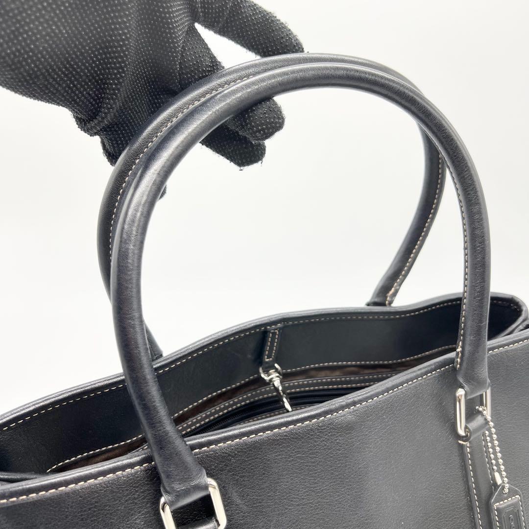 美品✨オールドコーチ　トートバッグ　ビジネス　レザー　ブラック　A4　肩掛け