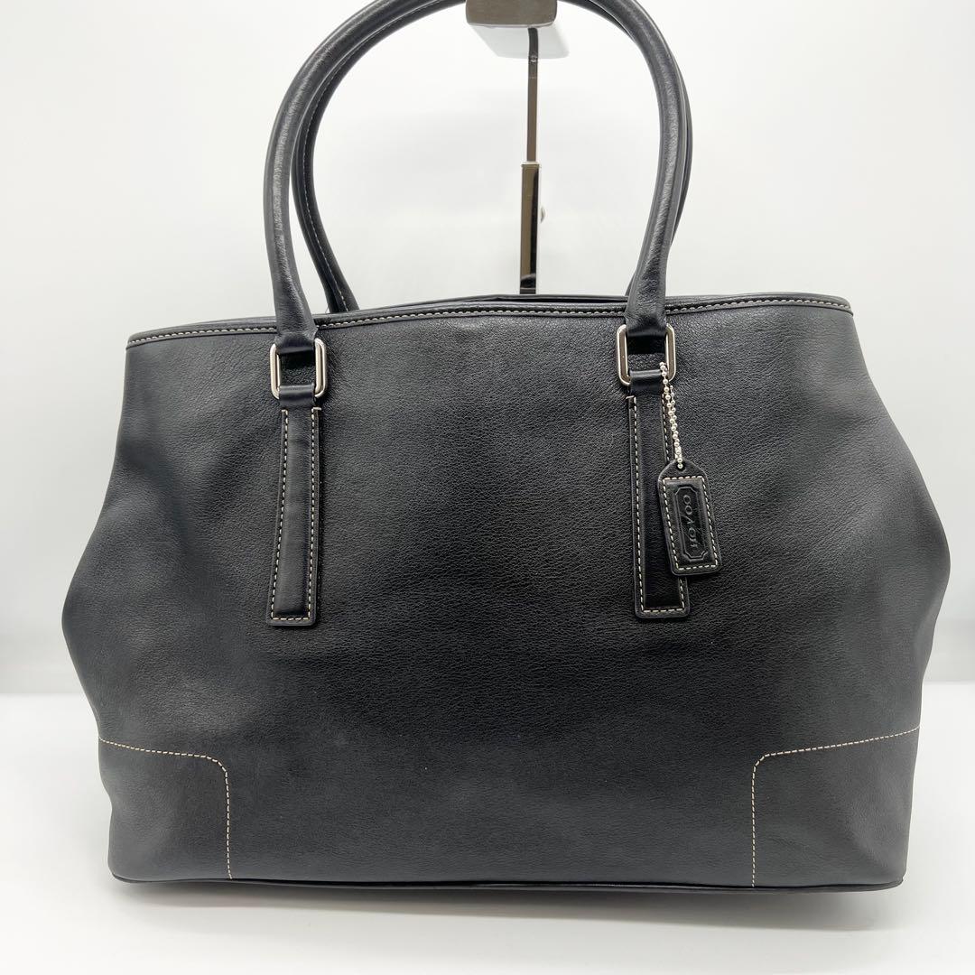 美品✨オールドコーチ　トートバッグ　ビジネス　レザー　ブラック　A4　肩掛け