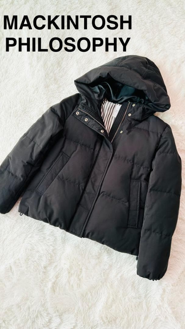 美品✨マッキントッシュフィロソフィー◾️ ブラック◾️ダウンジャケット◾️38