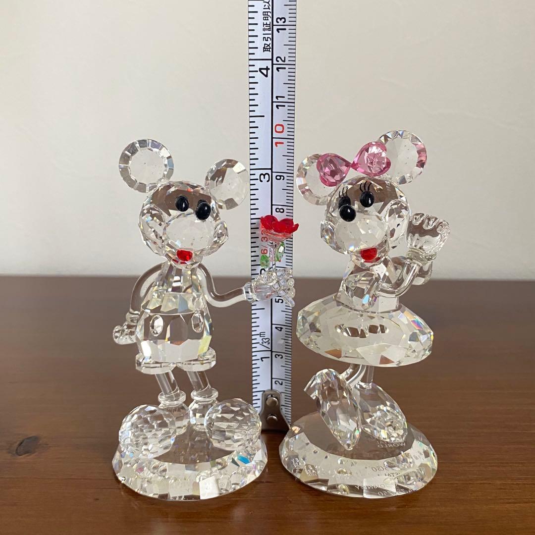 ディズニーショーケース クリスタルワールド ミッキー&ミニー 置物