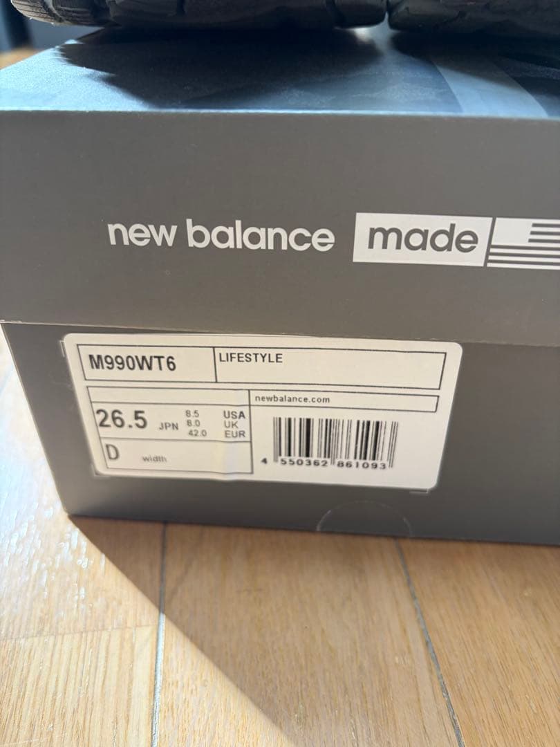 New Balance × WTAPS 990v6 26.5cm 付属品完備