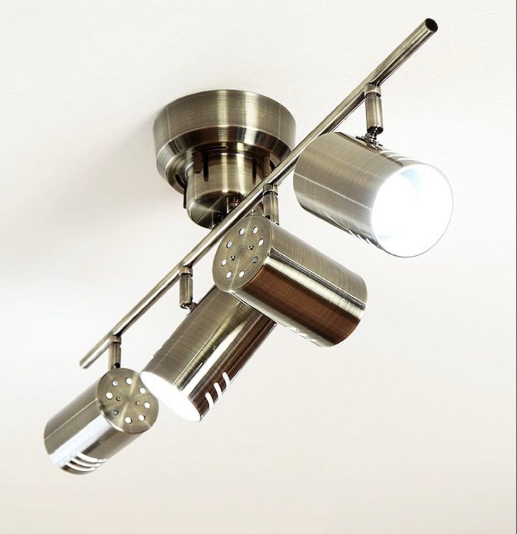 シルバー シーリングライト 4灯