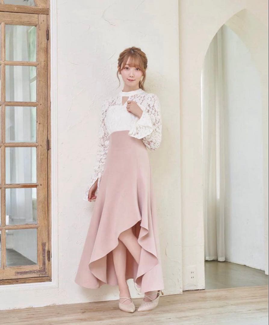 rosemuse lace docking dress ロゼミュ ピンク