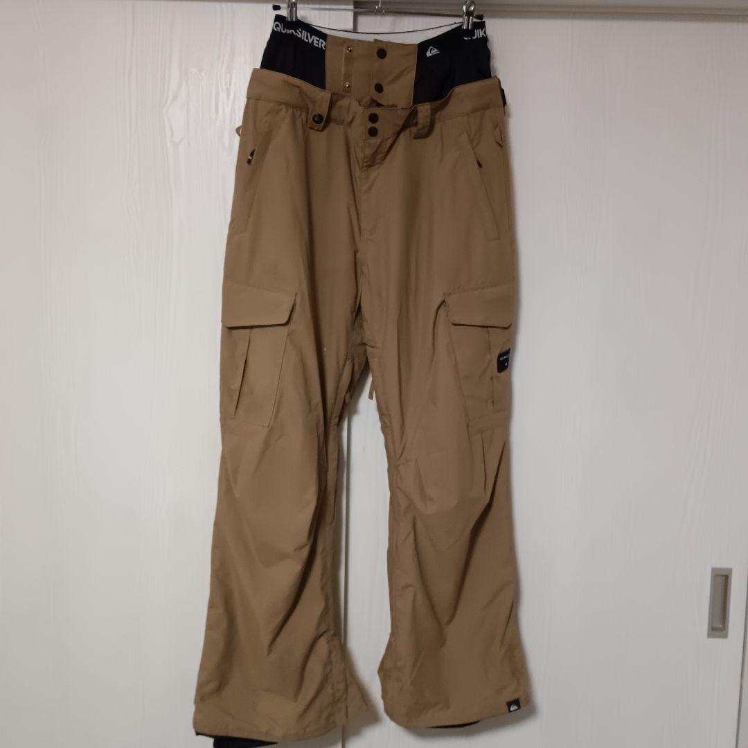 クイックシルバー　 ウェア　スノボー　上下セット　L　柄　ベージュ　白　黒