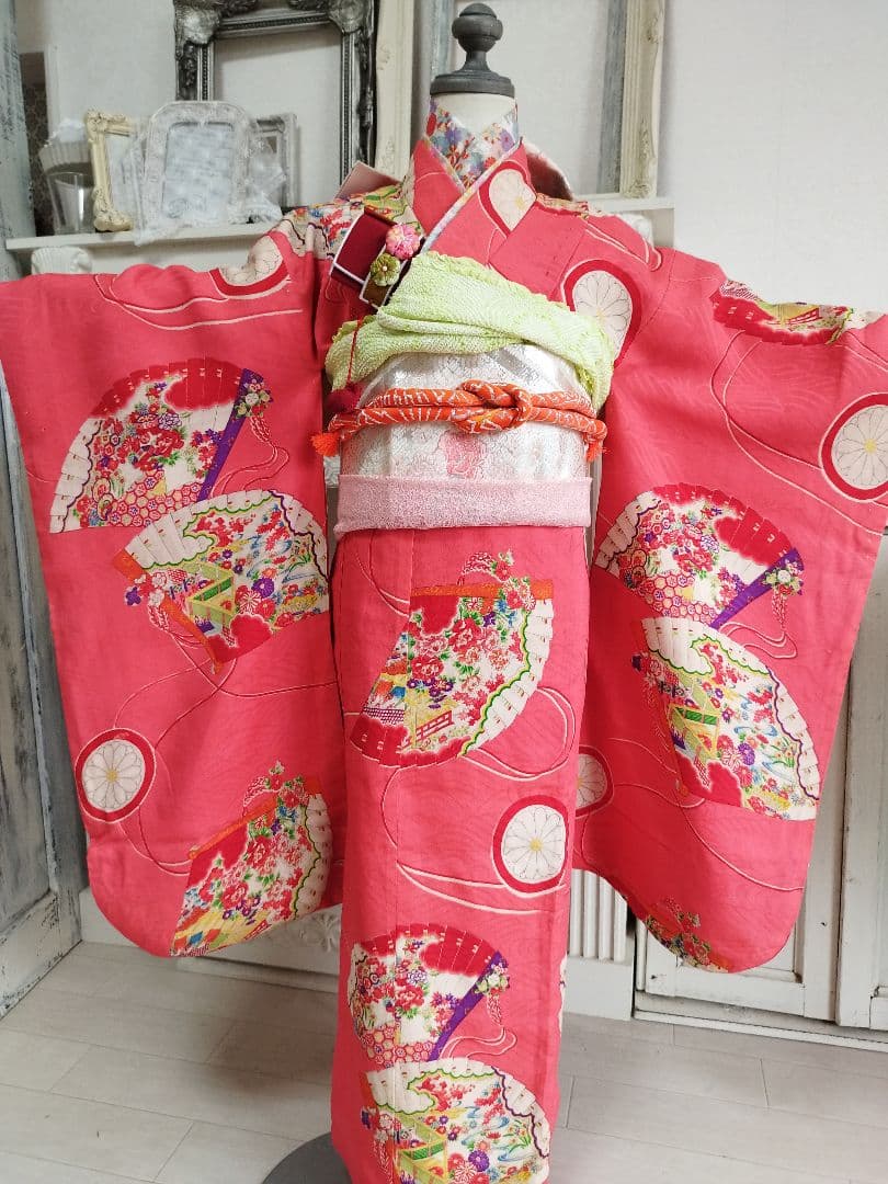 専用です☆アンティークピンク着物2点