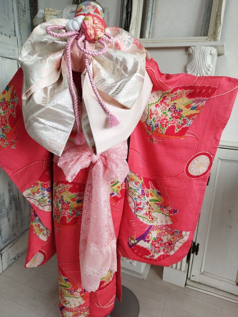 専用です☆アンティークピンク着物2点