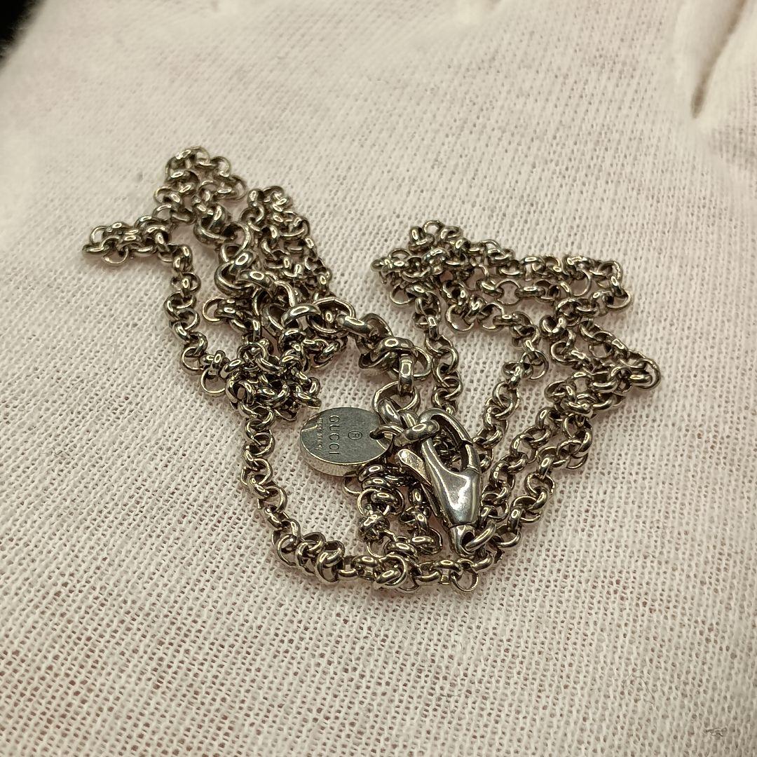 GUCCI あずきチェーン ブラック加工 50cm SILVER925 男女兼用