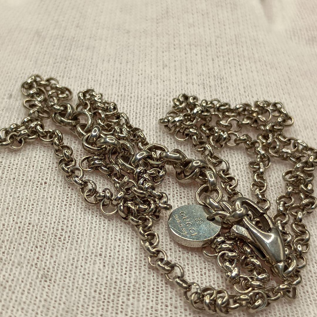 GUCCI あずきチェーン ブラック加工 50cm SILVER925 男女兼用