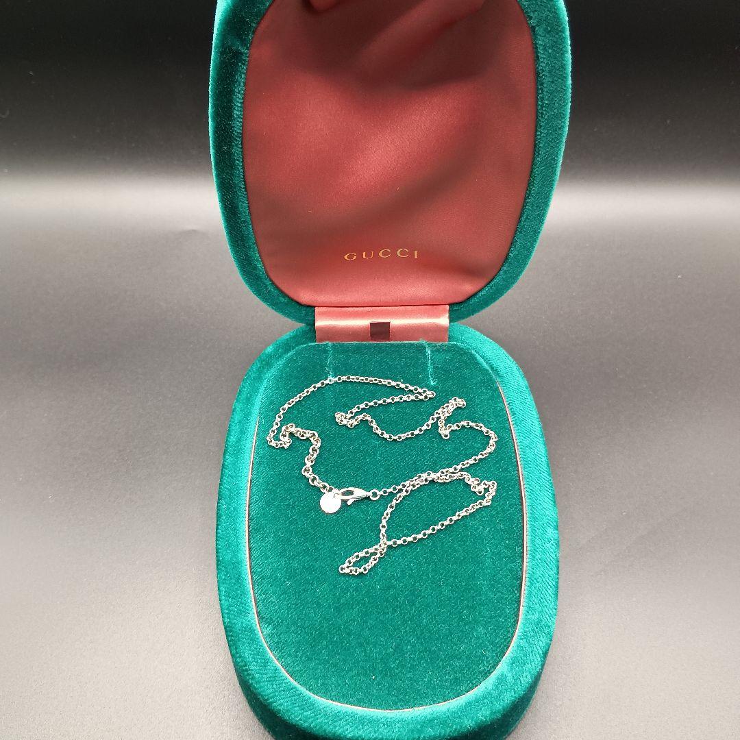 GUCCI あずきチェーン ブラック加工 50cm SILVER925 男女兼用