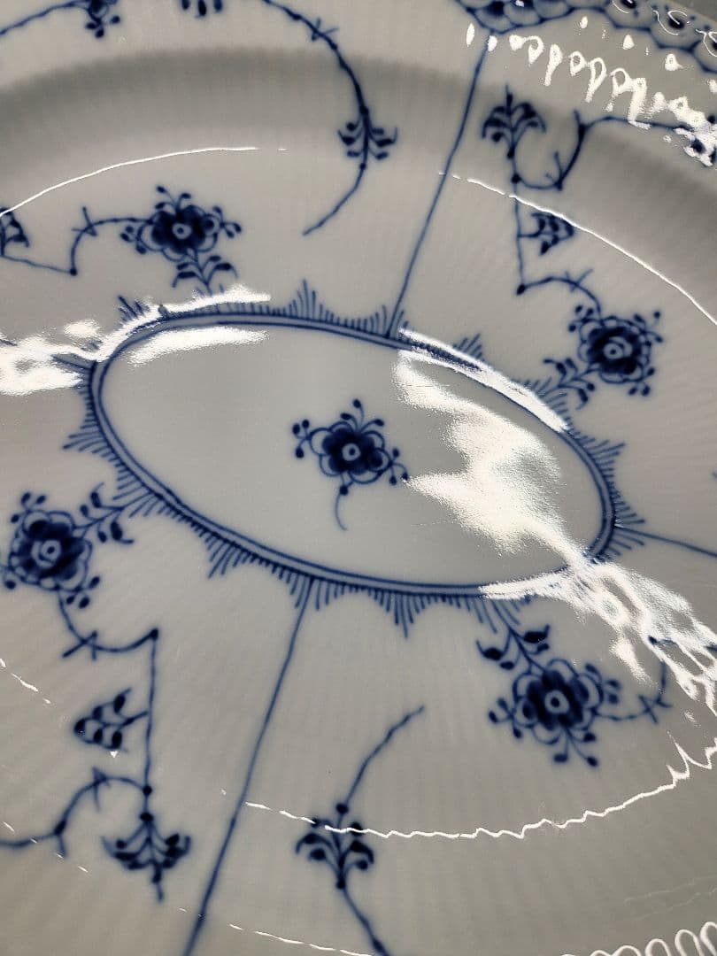 ロイヤルコペンハーゲン ブルーフルーテッド オーバルプレート 30 皿